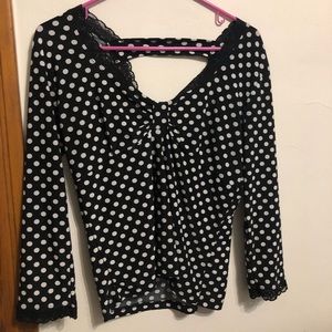 DEMI LOON sexy polka dot top